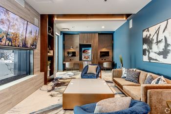 Media lounge at 44 Washington, Kansas City, 64111